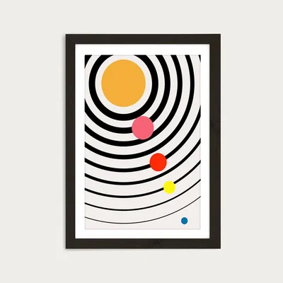 Bombinate.com Playful Universe Art Print Black Frame