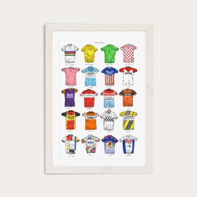 Bombinate.com White Frame Cycling Jerseys Edition 1 Art Print