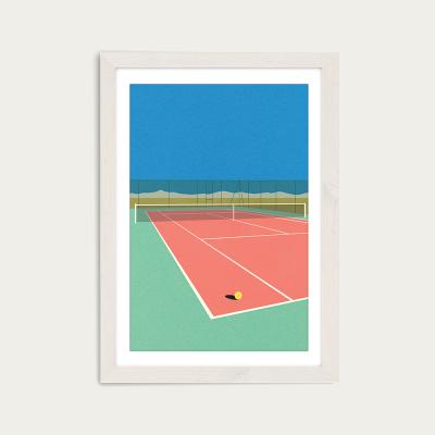 Bombinate.com Tennis Court in The Desert Art Print White Frame