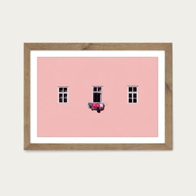 Bombinate.com Laundry Day Art Print Oak Frame