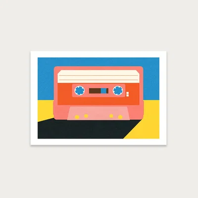 Bombinate.com Coral Tape Art Print Unframed