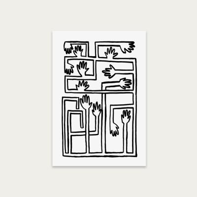 Bombinate.com Hand Salad Art Print Unframed