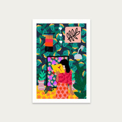 Bombinate.com Reading all Day Art Print Unframed