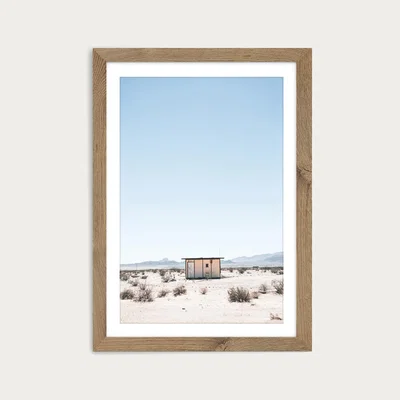Bombinate.com Desert House Art Print Oak Frame
