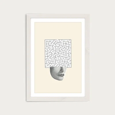 Bombinate.com Puzzled Art Print White Frame