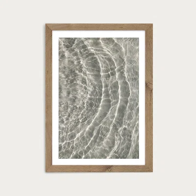 Bombinate.com At a Sunny Beach Art Print Oak Frame