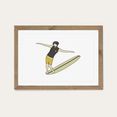 Bombinate.com Stylist Art Print Oak Frame