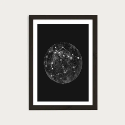 Bombinate.com Constellation Black Art Print Black Frame