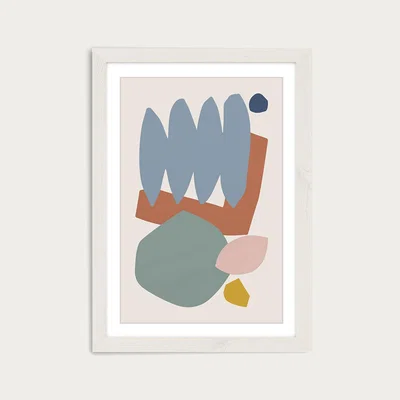 Bombinate.com Collage Pastel II Art Print White Frame