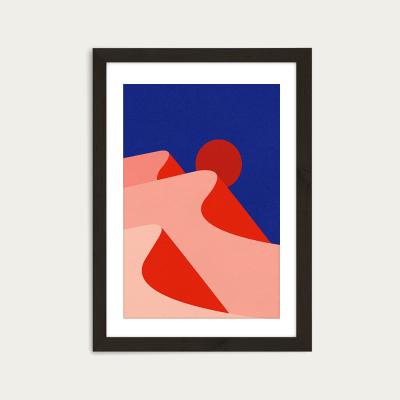 Bombinate.com Sunset Desert Art Print Black Frame