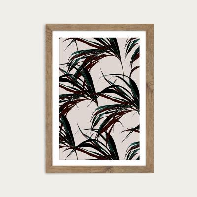 Bombinate.com Tropical No. 7 Art Print Oak Frame