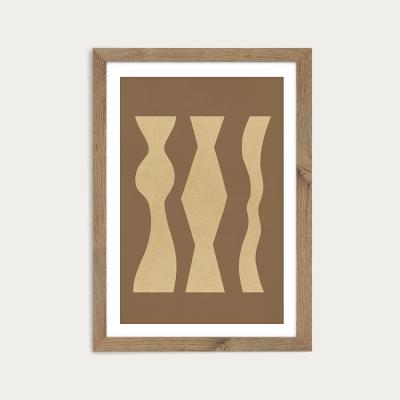 Bombinate.com Totem 02 Art Print Oak Frame