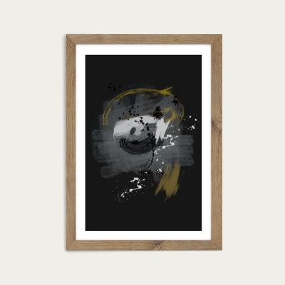 Bombinate.com Schreiber Abstract No.3 Art Print Oak Frame