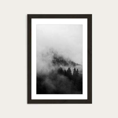Bombinate.com Black Foggy Forests Art Print Black Frame