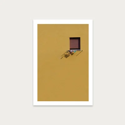 Bombinate.com Yellow Wall Laundry Art Print Unframed