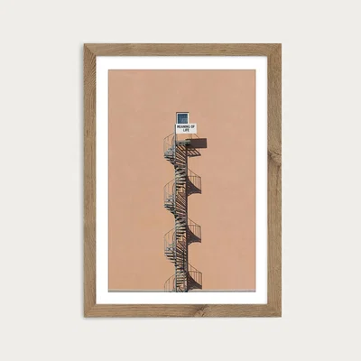 Bombinate.com Meaning of Life Art Print Oak Frame