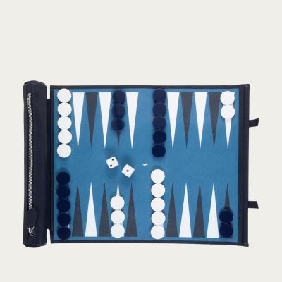 Bombinate.com Petrol Blue Backgammon travel set