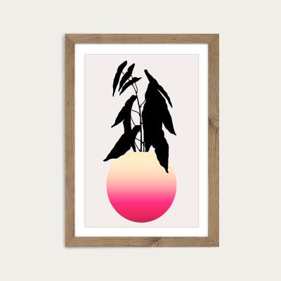 Bombinate.com Abstracta No.15 Art Print Oak Frame