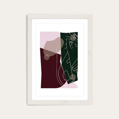 Bombinate.com White Frame Modern Art I Art Print