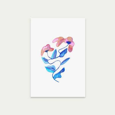 Bombinate.com Abstract Flowers Art Print Unframed