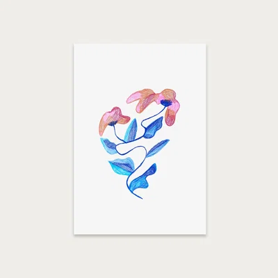 Bombinate.com Abstract Flowers Art Print Unframed