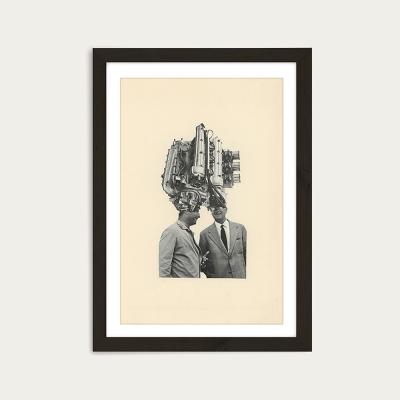 Bombinate.com Motorheads Art Print Black Frame