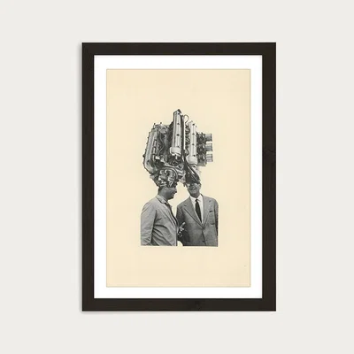 Bombinate.com Motorheads Art Print Black Frame