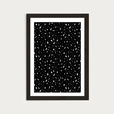Bombinate.com Dark Chunky Art Print Black Frame