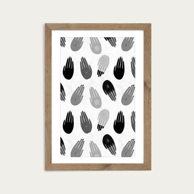Bombinate.com High Five Art Print Oak Frame