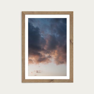 Bombinate.com Pastel Sunset Sky Art Print Oak Frame