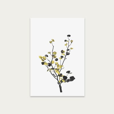 Bombinate.com Flower Minimal Black and Gold 7 Art Print Unframed