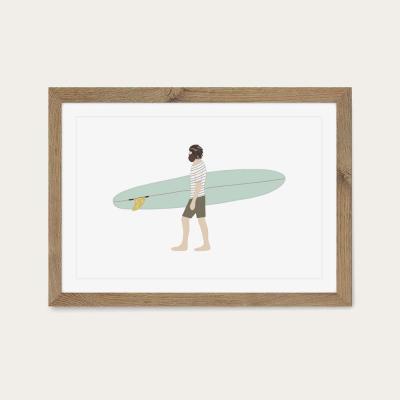 Bombinate.com Rad Rider Art Print Oak Frame