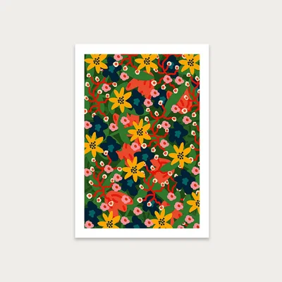 Bombinate.com Jungle Floral Art Print Unframed