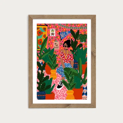 Bombinate.com That's My Room Art Print Oak Frame