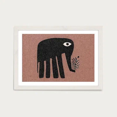 Bombinate.com The Elephant Art Print White Frame