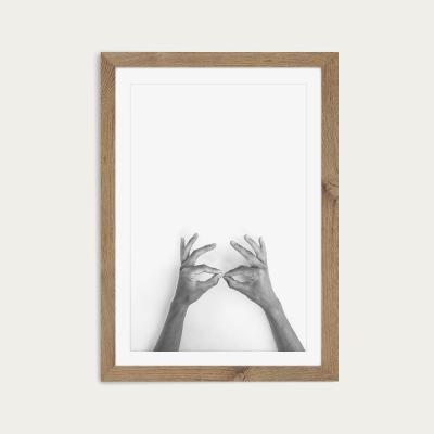 Bombinate.com Hands 6 – Be Batman, Be Brave Art Print Oak Frame