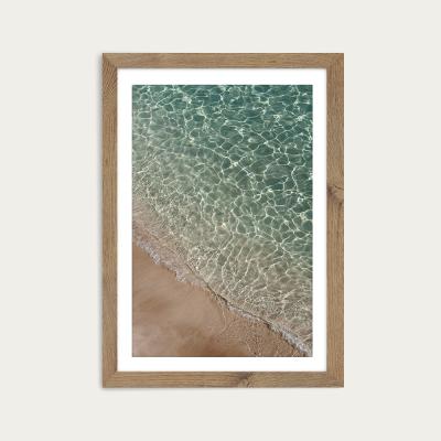 Bombinate.com Where Sand and Water Meet Art Print Oak Frame
