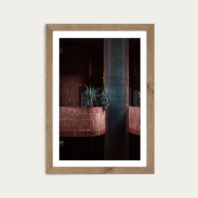 Bombinate.com Walden Palms Art Print Oak Frame
