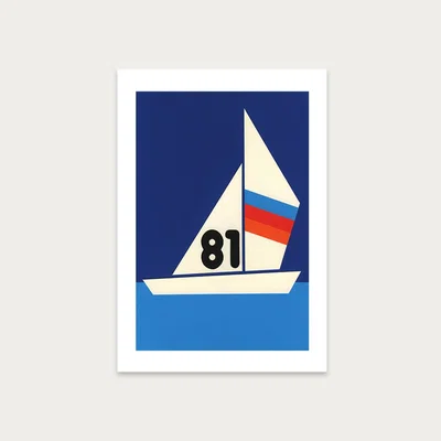 Bombinate.com Sailing Regatta Art Print Unframed