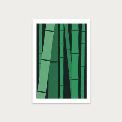 Bombinate.com Bamboo Woods Art Print Unframed