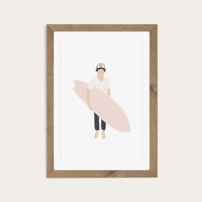Bombinate.com Grom Art Print Oak Frame