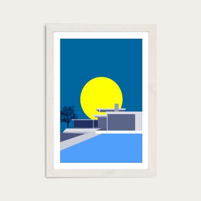Bombinate.com Minimal House No.2 Art Print White