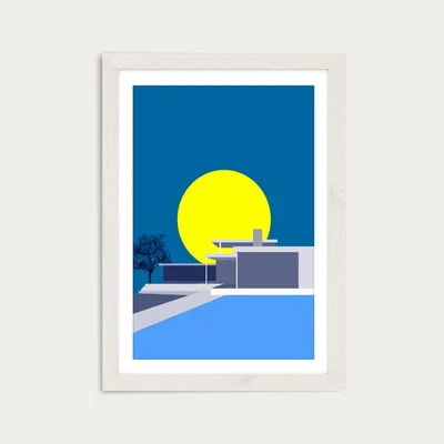 Bombinate.com Minimal House No.2 Art Print White
