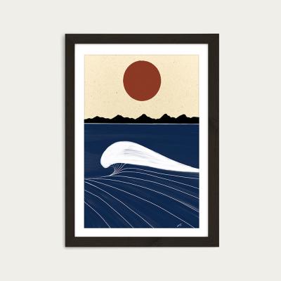 Bombinate.com Deep Blue Art Print Black Frame