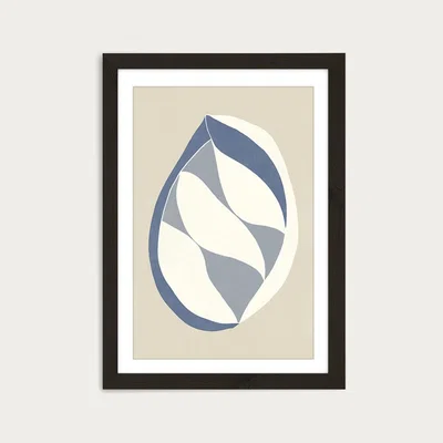 Bombinate.com Pod Blue Art Print Black Frame