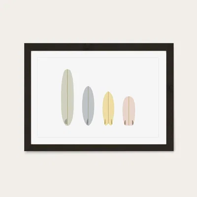 Bombinate.com Mellow Vibes Quiver Art Print Black Frame