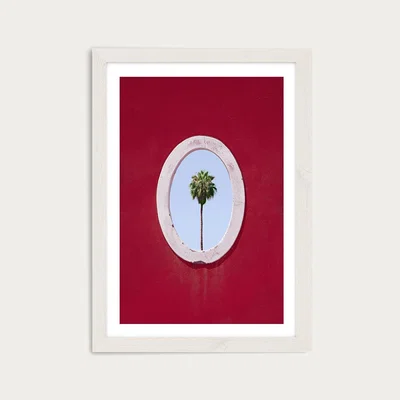 Bombinate.com Palm Tree Portrait Art Print White Frame