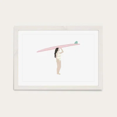 Bombinate.com Strawberry Art Print White Frame