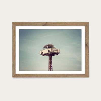 Bombinate.com Trabant Art Print Oak Frame