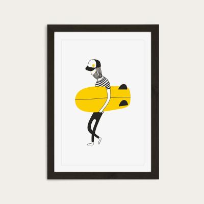 Bombinate.com Alone Art Print Black Frame